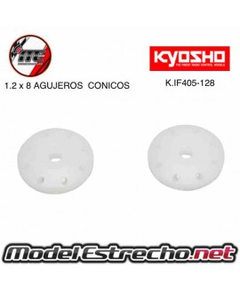 KYOSHO PISTONES BLANCOS AMORTIGUADORES CONICOS 8x1,2mm MP9 tki4

Ref: K.IFW405-128