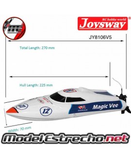 JOYSWAY LANCHA MAGIC VEE V5 2.4Ghz. RTR RACING BOAT 

Ref: JY8106V5