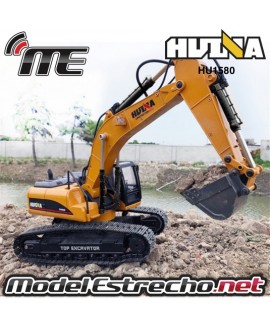 EXCAVADORA HUINA 1580 1/14 METALICA 2,4Ghz PROFESIONAL