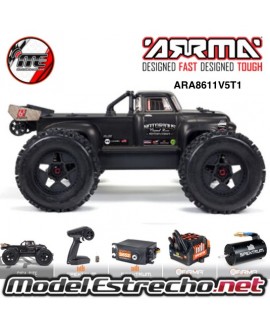 ARRMA NOTORIUS 1/8 MONSTER TRUCK BRUHLESS BLX-4W 6S NEGRO RTR    ARA8611V5T1