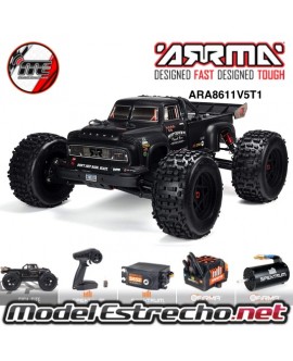 ARRMA NOTORIUS 1/8 MONSTER TRUCK BRUHLESS BLX-4W 6S NEGRO RTR    ARA8611V5T1