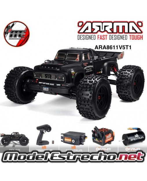 ARRMA NOTORIUS 1/8 MONSTER TRUCK BRUHLESS BLX-4W 6S NEGRO RTR    ARA8611V5T1
