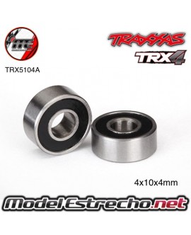 BALL BEARINGS, BLACK RUBBER SEALED (4X10X4MM) (2)