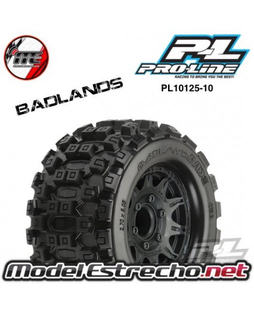 PROLINE BADLANDS MX43 PRO-LOC ALL TERRAIN TIRES MOUNTED FOR X-MAXX