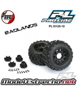 PROLINE BADLANDS MX43 PRO-LOC ALL TERRAIN TIRES MOUNTED FOR X-MAXX