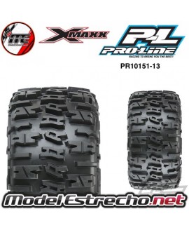 PROLINE BADLANDS MX43 PRO-LOC ALL TERRAIN TIRES MOUNTED FOR X-MAXX