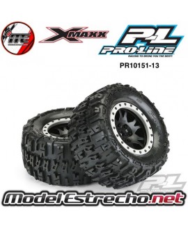 PROLINE BADLANDS MX43 PRO-LOC ALL TERRAIN TIRES MOUNTED FOR X-MAXX