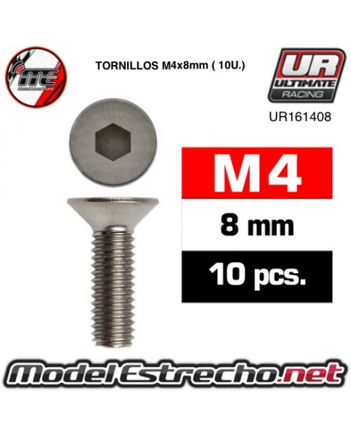 TORNILLOS M4X8MM AVELLANADO

Ref: UR161408