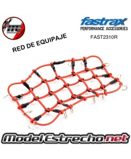 FASTRAX LUGGAGE NET w/HOOKS L190MM X W110MM RED (UNSTRETCHED)