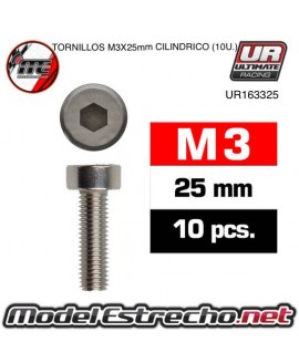 TORNILLOS M3x25mm  (10U.) 

Ref: UR163325