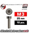TORNILLOS M3x25mm  (10U.) 

Ref: UR163325