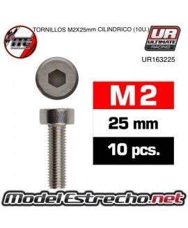 TORNILLOS M2x25mm CILINDRICO (10U.) 

Ref: UR163225
