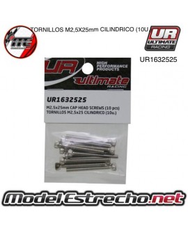 TORNILLOS M2.5x25mm CILINDRICO (10U.) 

Ref: UR1632525