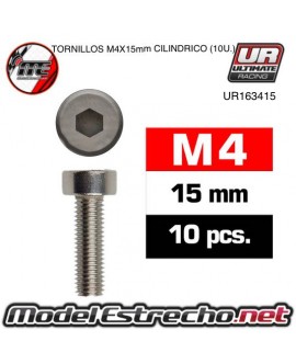TORNILLOS M4x15mm CILINDRICO (10U.) 

Ref: UR163415