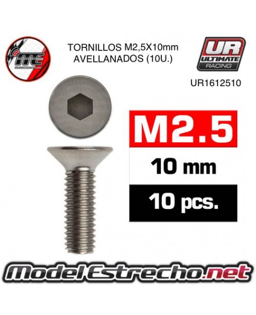 TORNILLOS M2,5X10MM AVELLANADO

Ref: UR1612510