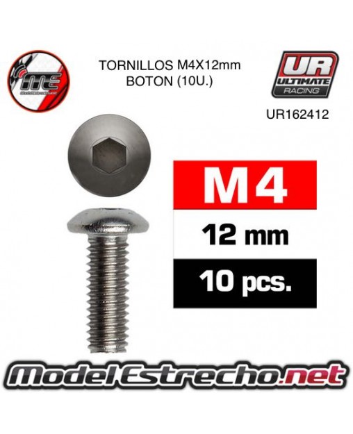 TORNILLO M4X12mm BOTON (10U.) 

Ref: UR162412