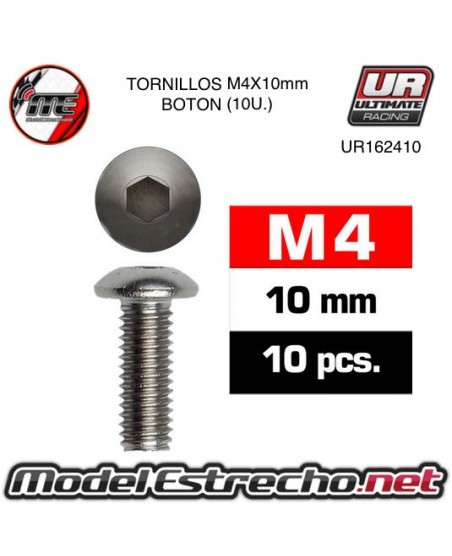TORNILLO M4X10mm BOTON (10U.) 

Ref: UR162410