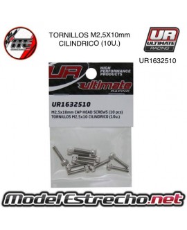 TORNILLOS M2.5x10mm CILINDRICO (10U.)