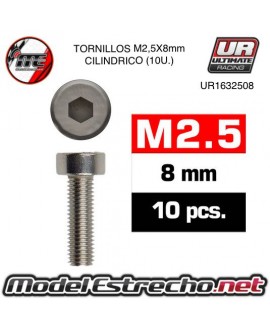TORNILLOS M2.5x8mm CILINDRICO (10U.) 

Ref: UR1632508