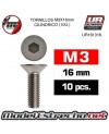 TORNILLOS M3X16MM AVELLANADO

Ref: UR161316