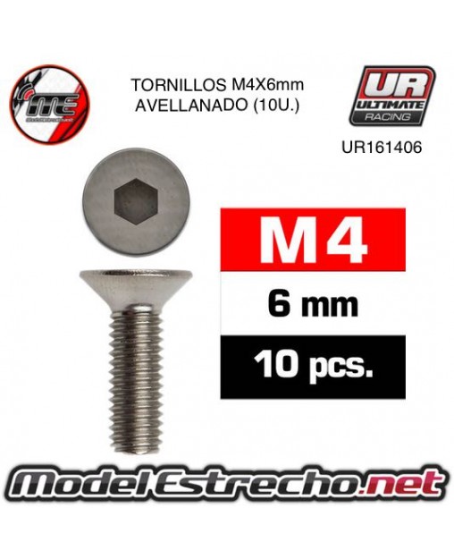 TORNILLOS M4X6MM AVELLANADO

Ref: UR161406