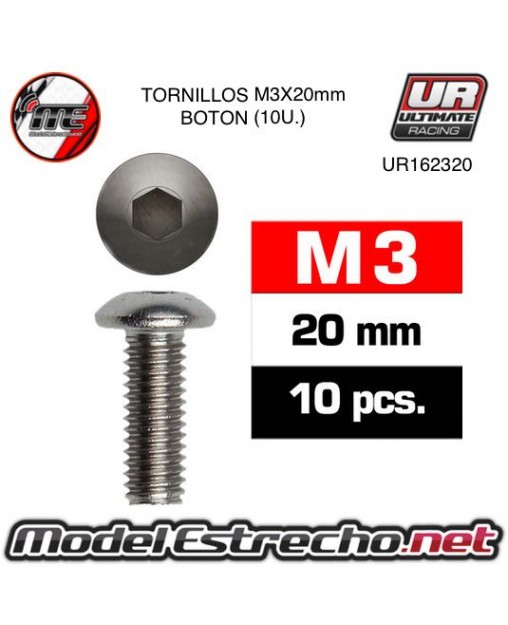 TORNILLOS SIG M3x20mm BOTON (10U.)