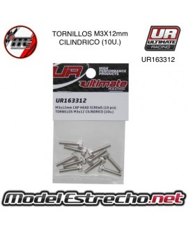 TORNILLOS M3x12mm CILINDRICO (10U.) 

Ref: UR163312