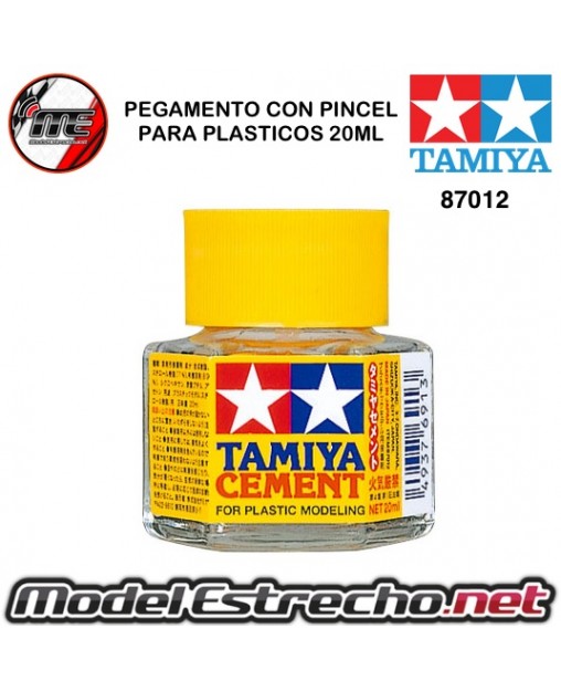 PEGAMENTO LIQUIDO CON PINCEL PARA PLASTICO 20ML TAMIYA

Ref: 87012