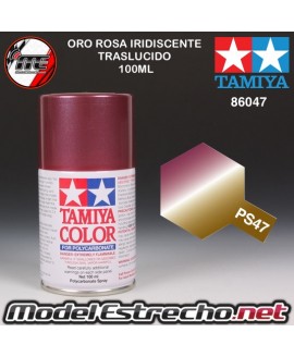 PS-47 SPRAY ORO ROSA IRIDISCENTE TRANSLUCIDO 100ML TAMIYA LEXAN POLICARBONATO

Ref: PS-47