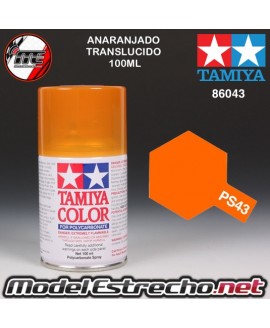 PS-43 SPRAY ANARANJADO TRASLUCIDO 100ML TAMIYA LEXAN POLICARBONATO

Ref: PS-43