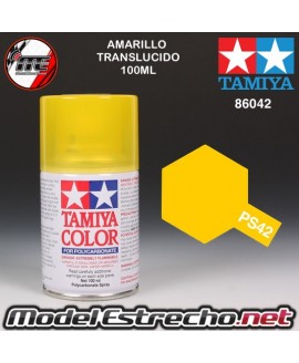 PS-42 SPRAY AMARILLO TRANSLUCIDO 100ML TAMIYA LEXAN POLICARBONATO

Ref: PS-42