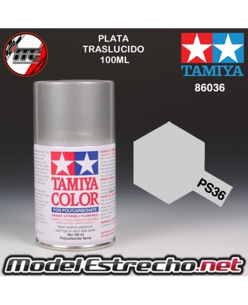 PS-36 SPRAY PLATA TRASLUCIDO 100ML TAMIYA LEXAN POLICARBONATO

Ref: PS-36