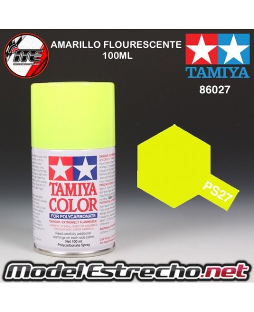 PS-27 SPRAY AMARILLO FLOURESCENTE 100ML TAMIYA LEXAN POLICARBONATO

Ref: PS-27