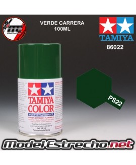 PS-22 SPRAY VERDE CARRERA 100ML TAMIYA LEXAN POLICARBONATO

Ref: PS-22