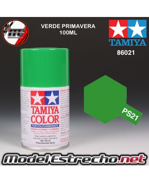 PS-21 SPRAY VERDE PRIMAVERA 100ML TAMIYA LEXAN POLICARBONATO

Ref: PS-21