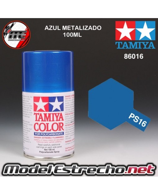 PS-16 SPRAY AZUL METALIZADO 100ML TAMIYA LEXAN POLICARBONATO

Ref: PS-16