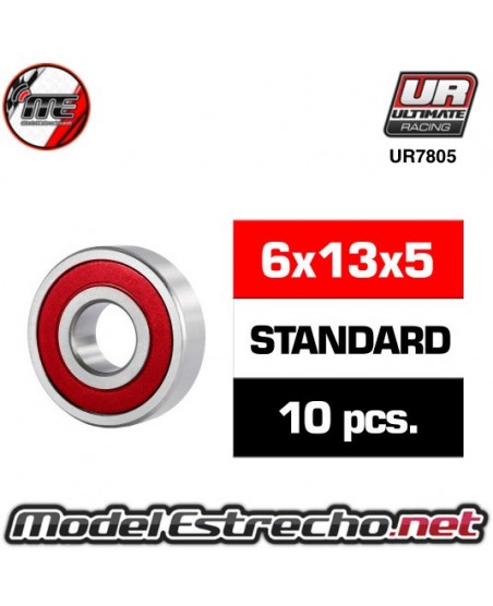 BALL BEARINGS, BLACK RUBBER SEALED (4X10X4MM) (2)