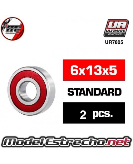 BALL BEARINGS, BLACK RUBBER SEALED (4X10X4MM) (2)