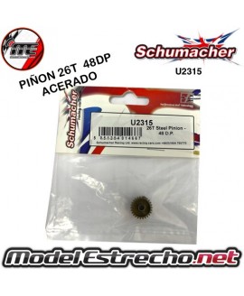 PIÑON DE ACERO  26T - 48DP MARCA SCHUMACHER

Ref: U2315