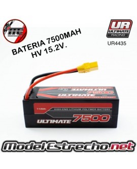 BATERIA ULTIMATE GRAFENO HV LIPO STICK 15,2V. 7500mha 120C 4S2P HardCase XT90

Ref: UR4435