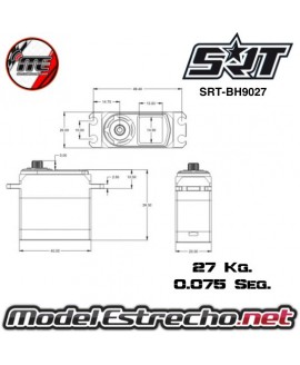 SERVO SRT 1/8 CAJA METALICA PIÑON METALICO BH9022