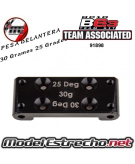 RC10B6 PESA DELANTERA ACERO 25 GRADOS  30gr.

Ref: AS91898