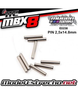 MUGEN EJE PASADOR CARDAN RUEDAS  PIN 2.5x14.8 MUGEN MBX

Ref: E0238