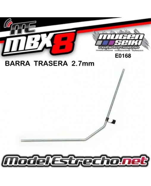 BARRA ESTABILIZADORA TRASERA MUGEN MBX 7/8 2.7mm

Ref: E0168