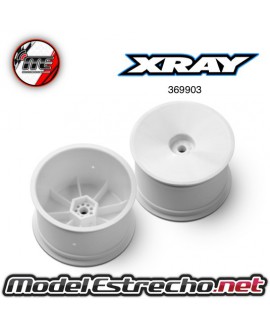 XRAY LLANTAS 4WD TRASERA 1/10 12mm BLANCAS (2u.)