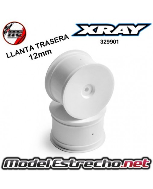 XRAY LLANTAS 4WD TRASERA 1/10 12mm BLANCAS (2u.)