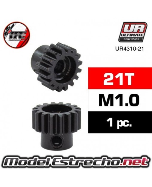 PIÑON 21T MODULO 1 EJE 5mm ACERO

Ref: UR4310-21