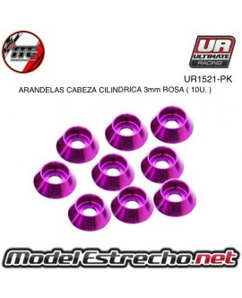 ULTIMATE ARANDELAS CABEZA CILINDRICA ALUMINIO AZUL 3mm (8u.)