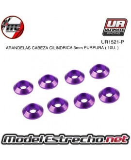 ULTIMATE ARANDELAS CABEZA CILINDRICA ALUMINIO AZUL 3mm (8u.)