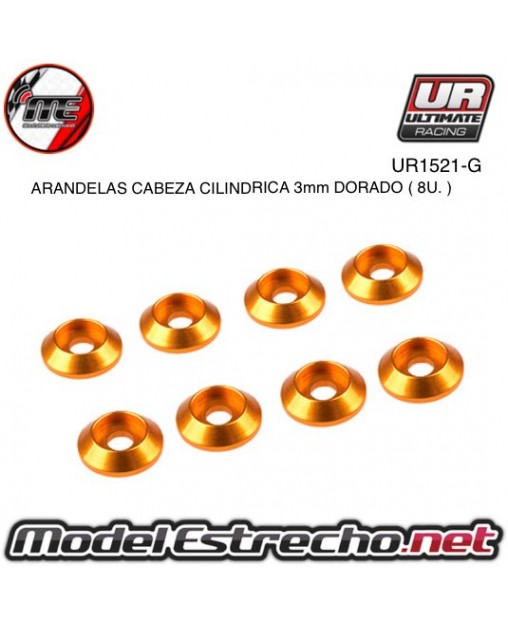 ULTIMATE ARANDELAS CABEZA CILINDRICA ALUMINIO AZUL 3mm (8u.)